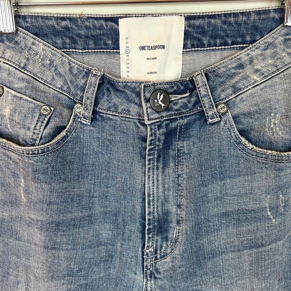 One Teaspoon Distressed Freebird II Skinny Jeans 25 - Picture 5 of 11